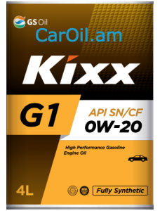 KIXX G1 0W-20 4L Լրիվ սինթետիկ