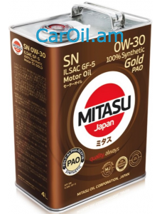 MITASU GOLD PAO 0W-30 4L Լրիվ սինթետիկ 