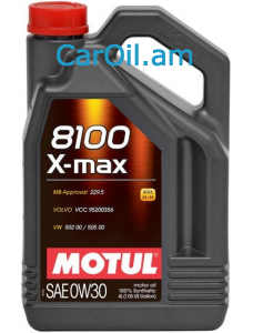 MOTUL 8100 X-MAX 0W-30 4Լ Լրիվ սինթետիկ